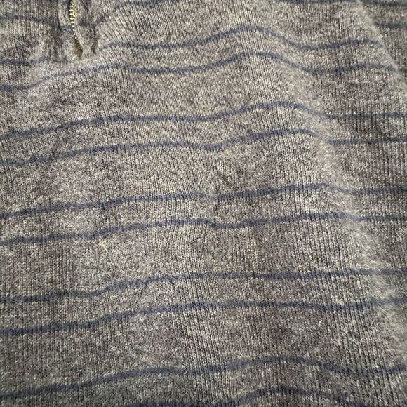 Calvin Klein Men’s Grey Striped 1/4 Zip Up Sweater Size 2XL 100% Cotton - Picture 3 of 9